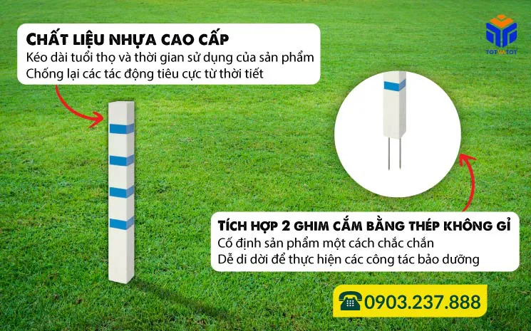 Cọc đánh dấu khoảng cách có sọc ( Stripe distance marker)